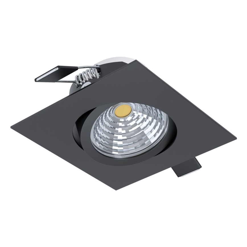 Eglo - Dimbar infälld LED belysning/6W/230V svart