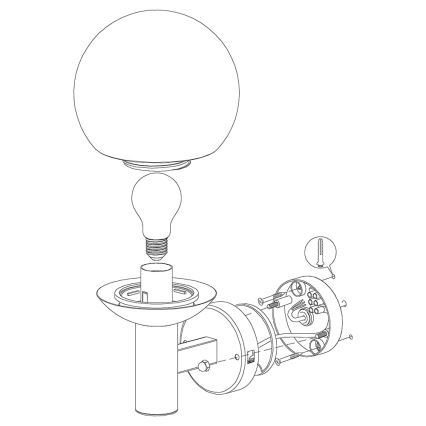 Eglo 33564 - LED Utomhus Vägglampa NISIA-C LED/9W/230V IP44