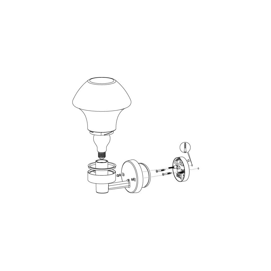 Eglo 33567 - Dimmbar LED-utomhusvägglampa VERLUCCA-C 1xE27/9W/230V IP44