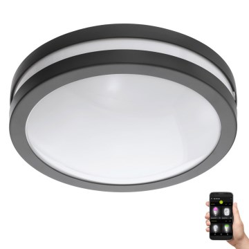 Eglo 33571 - LED Dimbar badrumslampa LOCANA-C LED/14W/230V IP44 svart