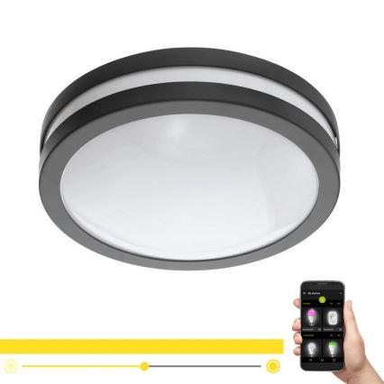 Eglo 33571 - LED Dimbart badrumslampa LOCANA-C LED/14W/230V IP44 svart