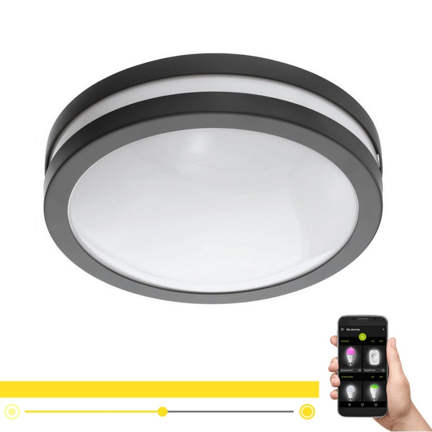 Eglo 33571 - LED Dimbart badrumslampa LOCANA-C LED/14W/230V IP44 svart