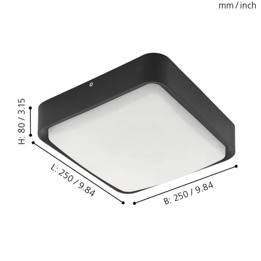 Eglo 33573 - LED Ljusreglerad utomhus tak belysning PIOVE-C LED/14W/230V IP44