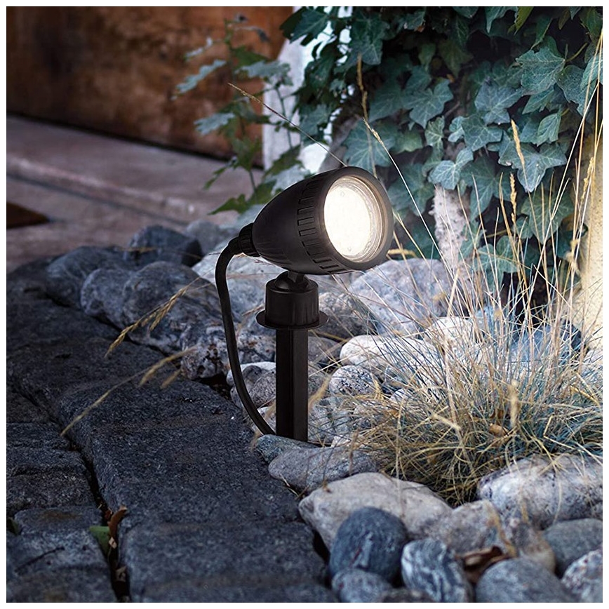 Eglo 33579 - LED RGBW Utomhuslampa NEMA-C 1xGU10/5W/230V IP44 svart