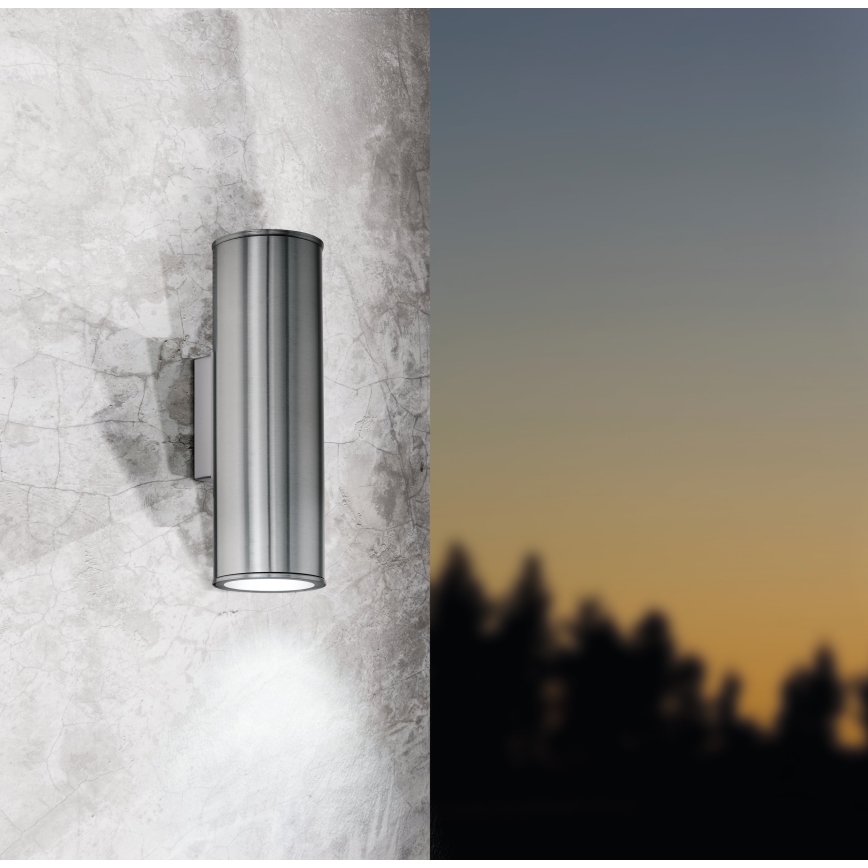 Eglo 33582 - LED RGBW Ljusreglerad utomhus wall belysning RIGA 2xGU10/5W/230V IP44