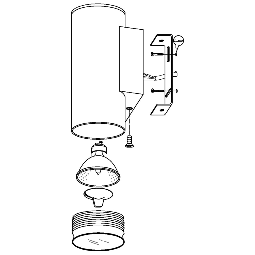 Eglo 33582 - LED RGBW Ljusreglerad utomhus wall belysning RIGA 2xGU10/5W/230V IP44