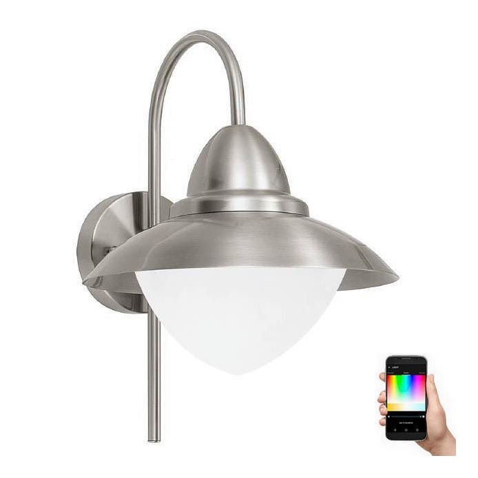 Eglo 33583 - LED RGBW Vägglampa för utomhusbruk SIDNEY 1xE27/9W/230V IP44