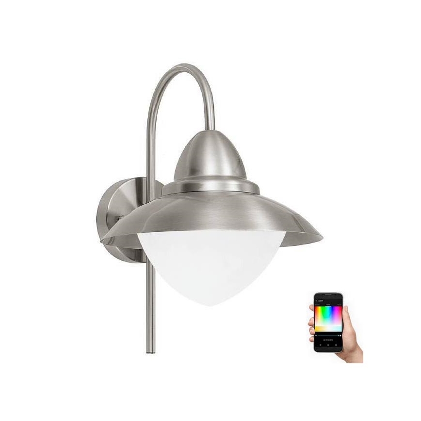 Eglo 33583 - LED RGBW Vägglampa för utomhusbruk SIDNEY 1xE27/9W/230V IP44