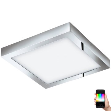 Eglo 33668-LED RGBW Dimbart badrumsarmatur FUEVA-C 21W/230V 2700-6500K 30x30cm IP44