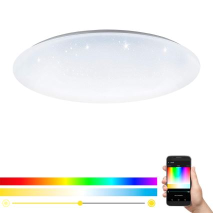 Eglo 33669 - LED RGBW Dimbar taklampa TOTARI-C LED/43W/230V 2700-6500K vit + fjärrkontroll