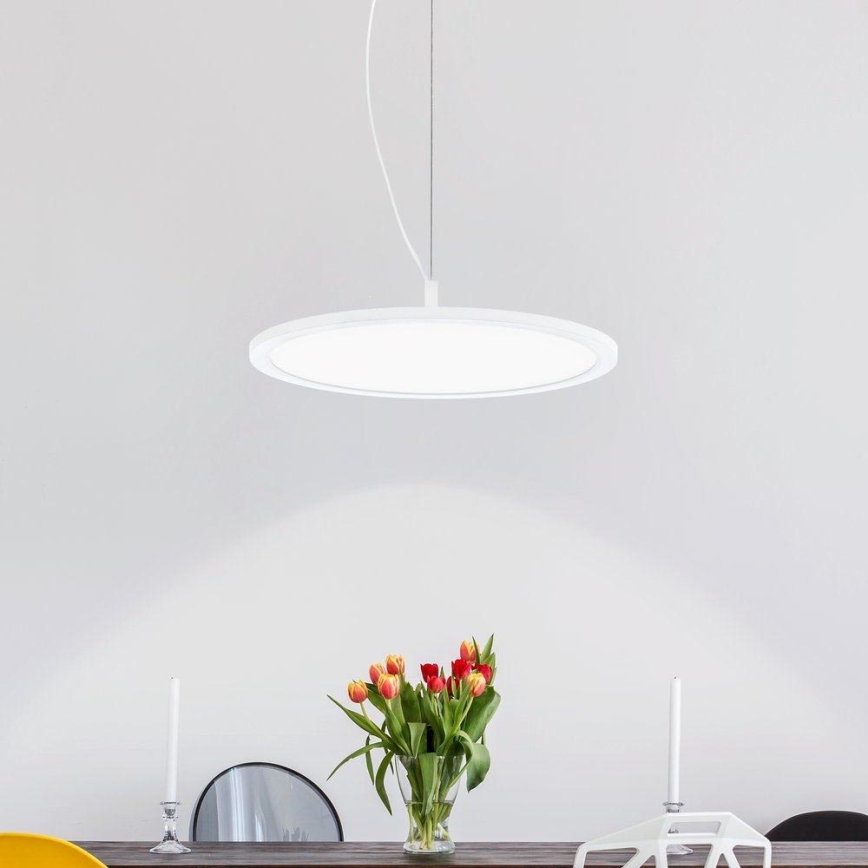 Eglo 33675 - LED RGBW Ljusreglerad ljuskrona på textilsladd CERIGNOLA-C LED/21W/230V 2700-6500K + fjärrkontroll