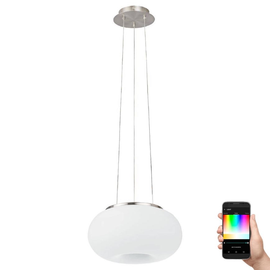 Eglo 33766 - LED RGBW Ljusreglerad ljuskrona på textilsladd OPTICA-C LED/22W/230V