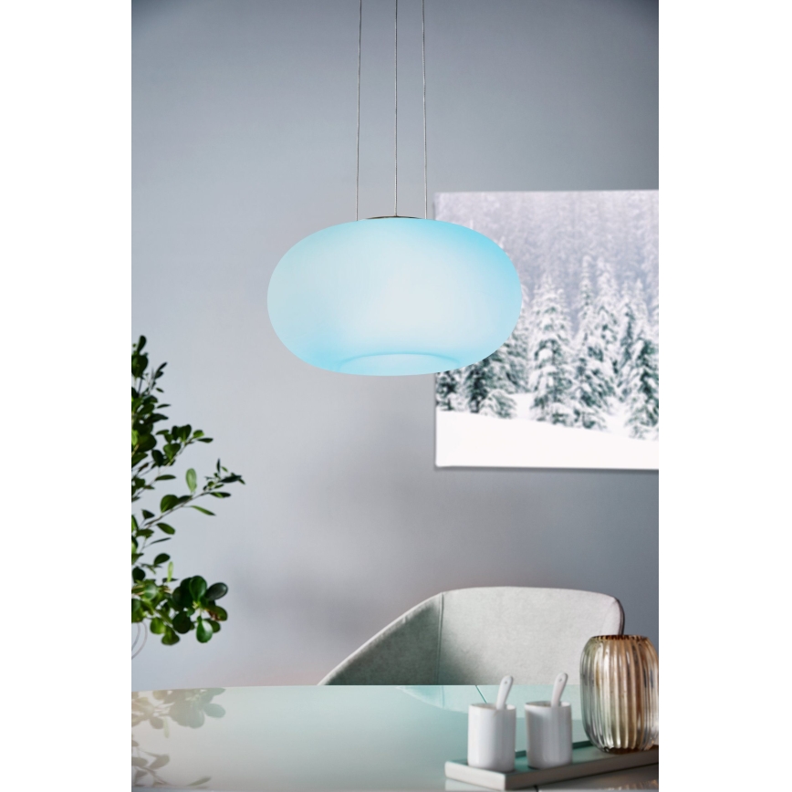 Eglo 33766 - LED RGBW Ljusreglerad ljuskrona på textilsladd OPTICA-C LED/22W/230V