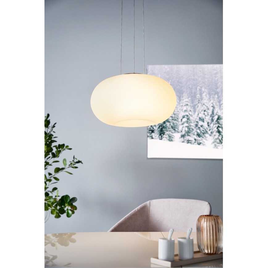 Eglo 33766 - LED RGBW Ljusreglerad ljuskrona på textilsladd OPTICA-C LED/22W/230V