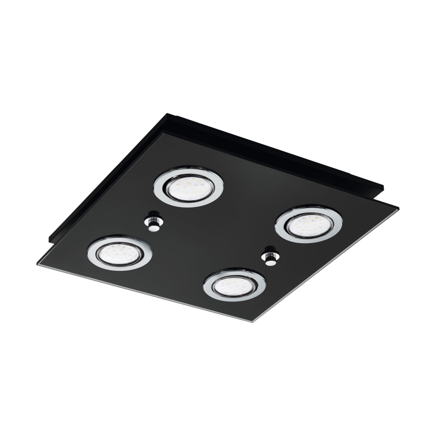 Eglo - LED taklampa 4xGU10/2,8W/230V 3000K svart