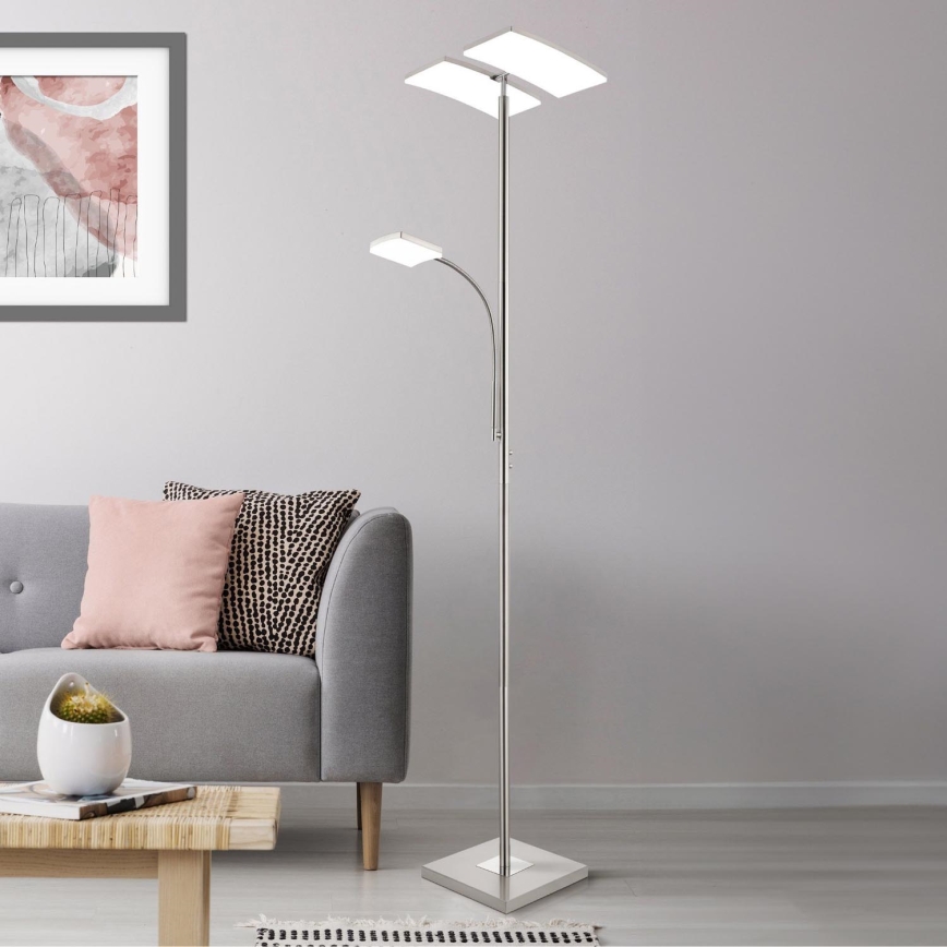 Eglo 33819 - LED Ljusreglerad beröring golvlampa SOLANO LED/30W/230V + LED/4W