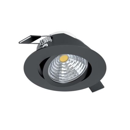 Eglo - Dimbar infälld LED belysning/6W/230V svart