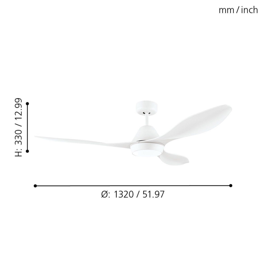 Eglo 35015 - LED Takfläkt ANTIBES LED/18W/230V + Fjärrkontroll
