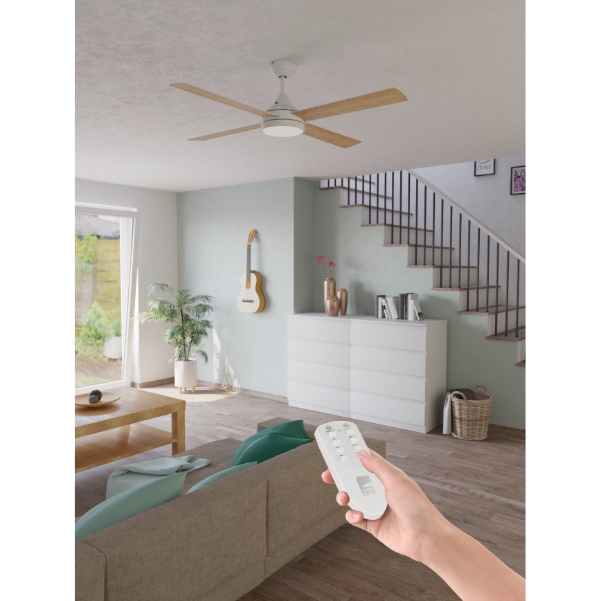 Eglo - LED takfläkt LED/20W/230V 3000/4000/5000K + fjärrkontroll vit