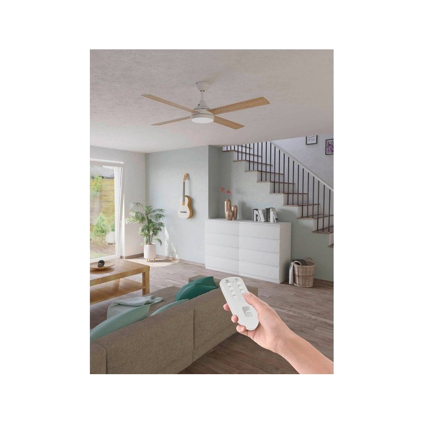 Eglo - LED takfläkt LED/20W/230V 3000/4000/5000K + fjärrkontroll vit