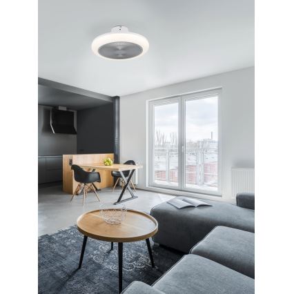 Eglo - LED Ljusreglerad ceiling fan LED/25,5W/230V grå + fjärrkontroll