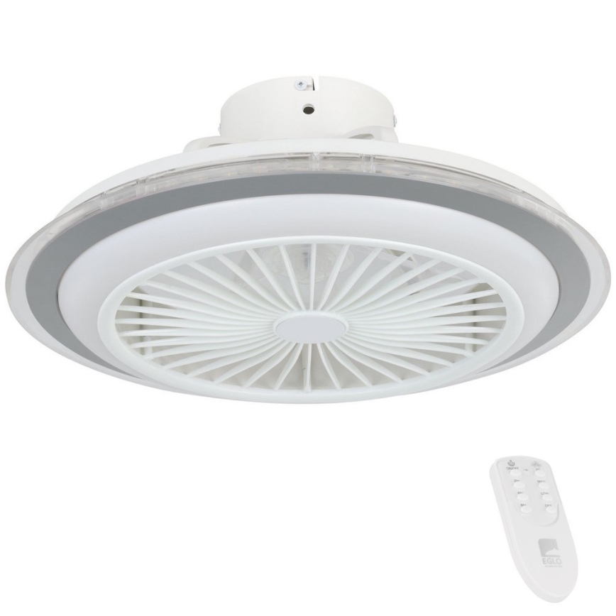 Eglo - LED Dimbar takfläkt LED/25,5W/230V vit/grå 2700-6500K + fjärrkontroll