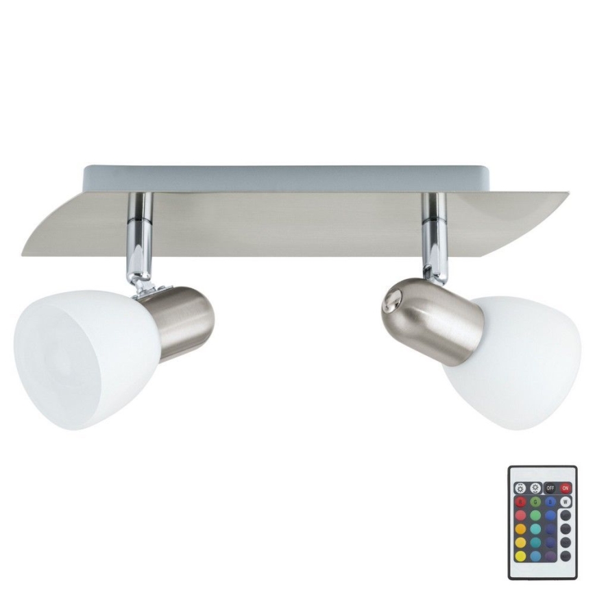 Eglo 35374 - LED RGB Dimbar spotlight ENEA-C 2xE14/4W/230V + Fjärrkontroll