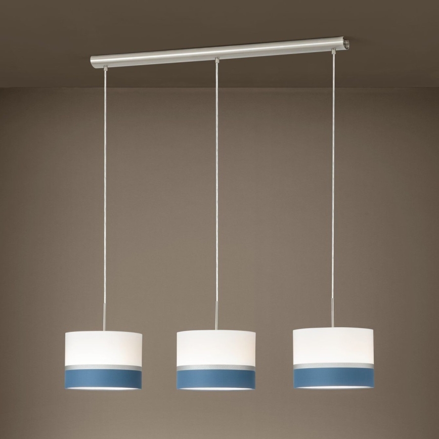 Eglo 38555 - Ljuskrona med textilsladd SPALTINI 3xE27/60W/230V