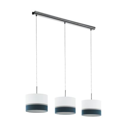 Eglo 38555 - Ljuskrona med textilsladd SPALTINI 3xE27/60W/230V