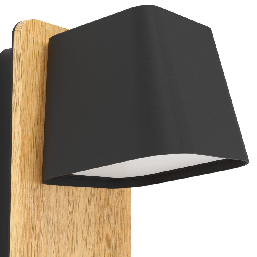 Eglo - Vägglampa 1xE27/40W/230V svart/brun