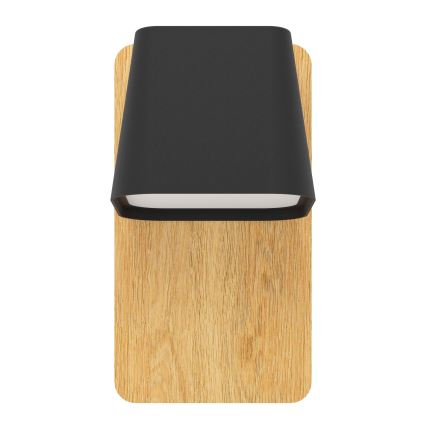 Eglo - Vägglampa 1xE27/40W/230V svart/brun