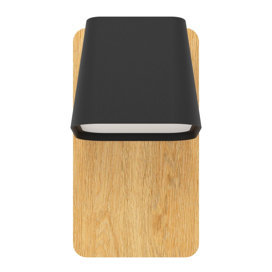 Eglo - Vägglampa 1xE27/40W/230V svart/brun