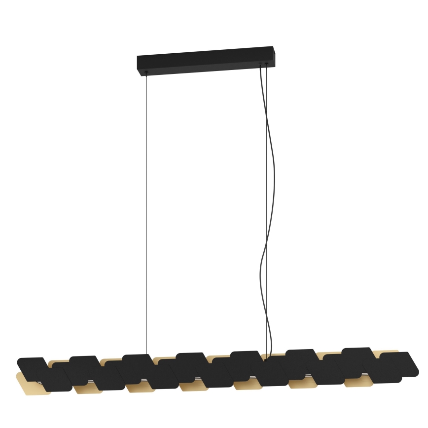 Eglo - LED ljusreglerad ljuskrona på textilsladd LED/44W/230V 3000K svart/guld
