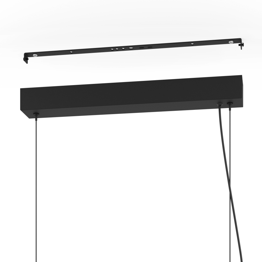 Eglo - LED ljusreglerad ljuskrona på textilsladd LED/44W/230V 3000K svart/guld