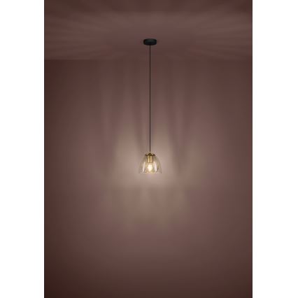 Eglo - Ljuskrona med textilsladd 1xE27/40W/230V guld