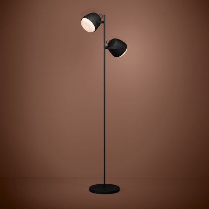 Eglo - Golvlampa 2xE27/28W/230V svart