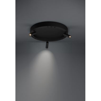 Eglo - LED Dimbar taklampa 3xLED/8W/230V + 3xLED/8,5W 3000K svart + fjärrkontroll