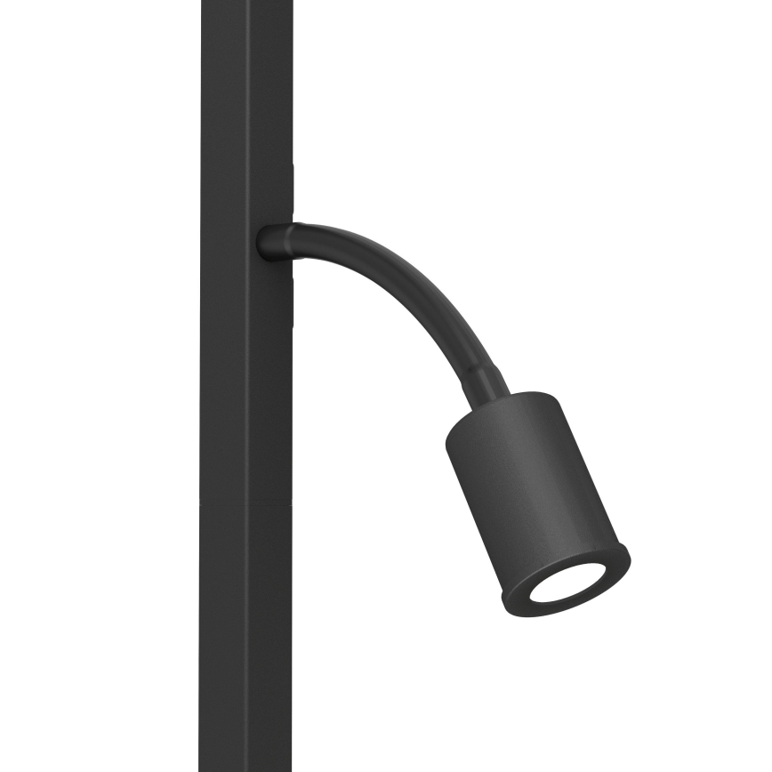 Eglo - LED golvlampa 1xE27/40W/230V + LED/3,8W 3000K svart