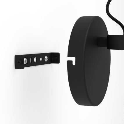 Eglo - Vägglampa 1xE27/28W/230V svart