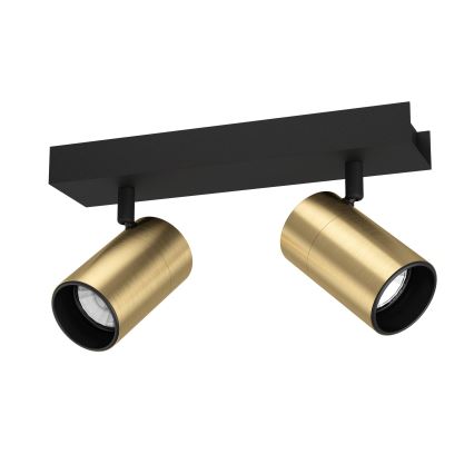 Eglo - LED spotlight 2xGU10/4,5W/230V 3000K svart/guld