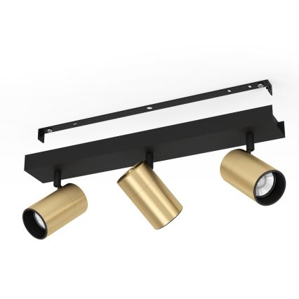 Eglo - LED spotlight 3xGU10/4,5W/230V 3000K svart/guld
