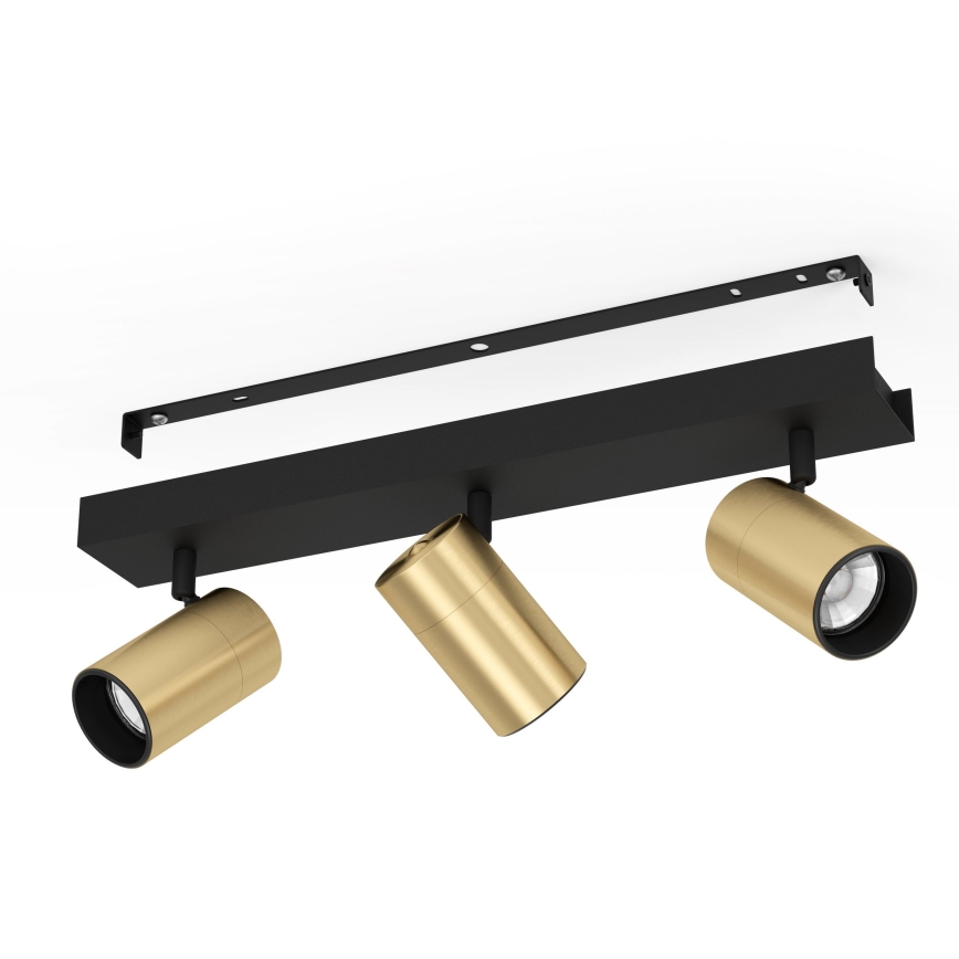 Eglo - LED spotlight 3xGU10/4,5W/230V 3000K svart/guld