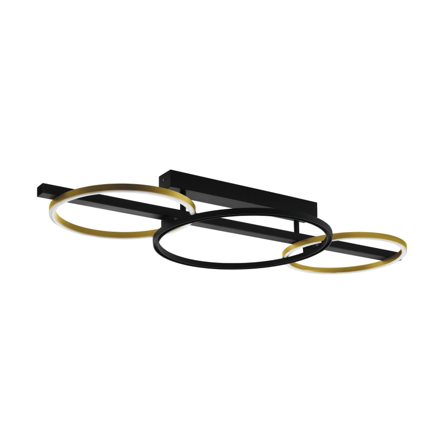 Eglo - Dimbar LED ytmonterad ljuskrona 2xLED/12,5W/230V + LED/15,5W 3000K svart