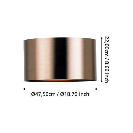 Eglo - Taklampa 1xE27/25W/230V koppar