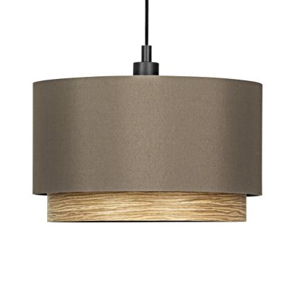 Eglo - Ljuskrona med textilsladd 1xE27/40W/230V brun