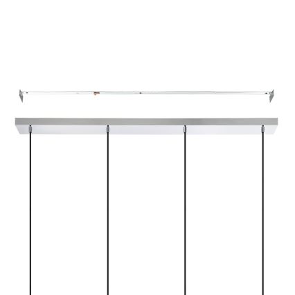 Eglo - Ljuskrona med textilsladd 4xE27/40W/230V skinande krom