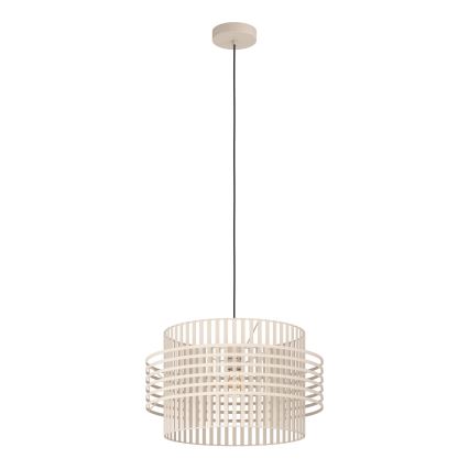 Eglo - Ljuskrona med textilsladd 1xE27/40W/230V diameter 48 cm grädde