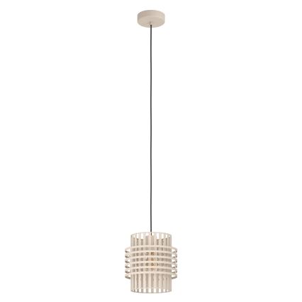Eglo - Ljuskrona med textilsladd 1xE27/40W/230V diameter 21 cm grädde