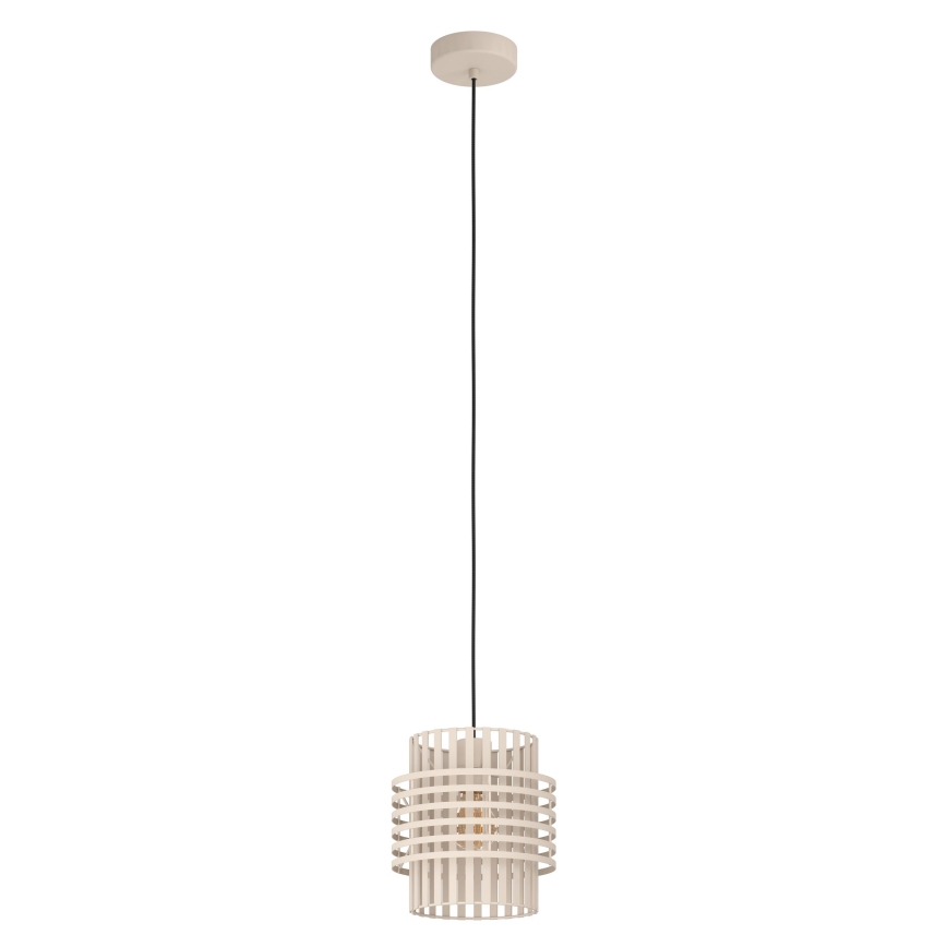 Eglo - Ljuskrona med textilsladd 1xE27/40W/230V diameter 21 cm grädde