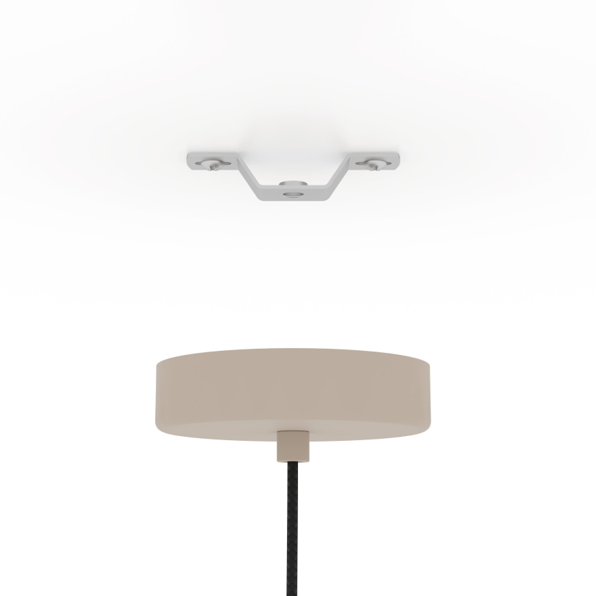 Eglo - Ljuskrona med textilsladd 1xE27/40W/230V diameter 21 cm grädde